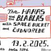 cover: The Hahas & The Blablas, Space Bucket, udNoRee @ Movara, Zagreb, 13/02/2025