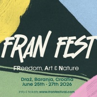 cover: FRAN fest @ Dra�, Baranja, 25.-27. 6. 2026.