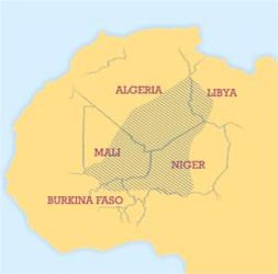 [ Oblasti u kojima žive Tuarezi ]